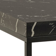 Barossa Coffee Table with Marquina Top and Steel Base – Black – image 5