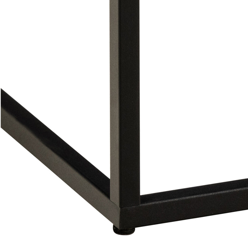 Barossa Coffee Table with Marquina Top and Steel Base – Black – image 6