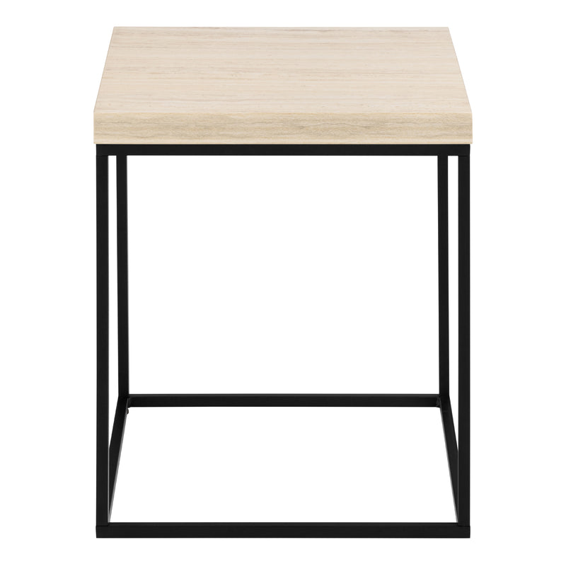 Barossa Coffee Table with Marquina Top and Steel Base – Travertine – image 2