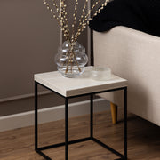 Barossa Coffee Table with Marquina Top and Steel Base – Travertine – image 4