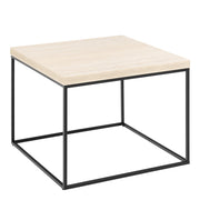 Barossa Coffee Table with Marquina Top and Steel Base – Travertine – image 1