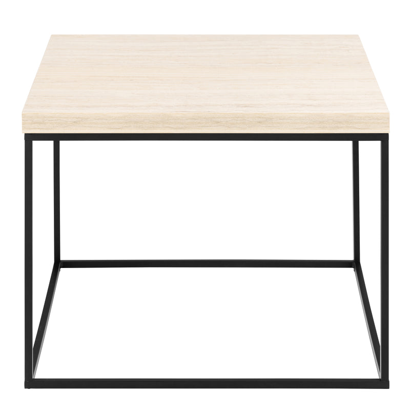 Barossa Coffee Table with Marquina Top and Steel Base – Travertine – image 2