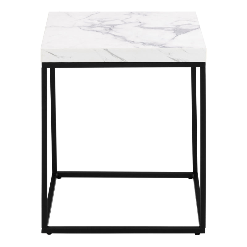 Barossa Coffee Table with Marquina Top and Steel Base – White – image 2