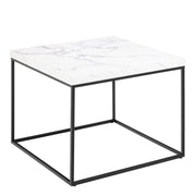 Barossa Coffee Table with Marquina Top and Steel Base – White – image 1