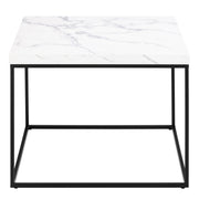 Barossa Coffee Table with Marquina Top and Steel Base – White – image 2