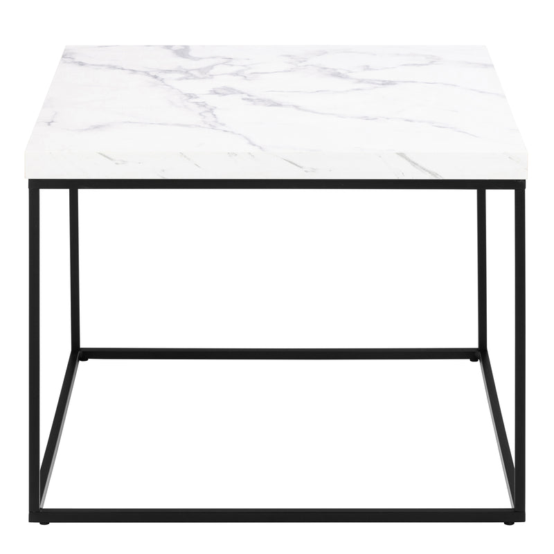 Barossa Coffee Table with Marquina Top and Steel Base – White – image 2