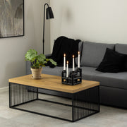 Strington Coffee Table – Black & Oak – image 3