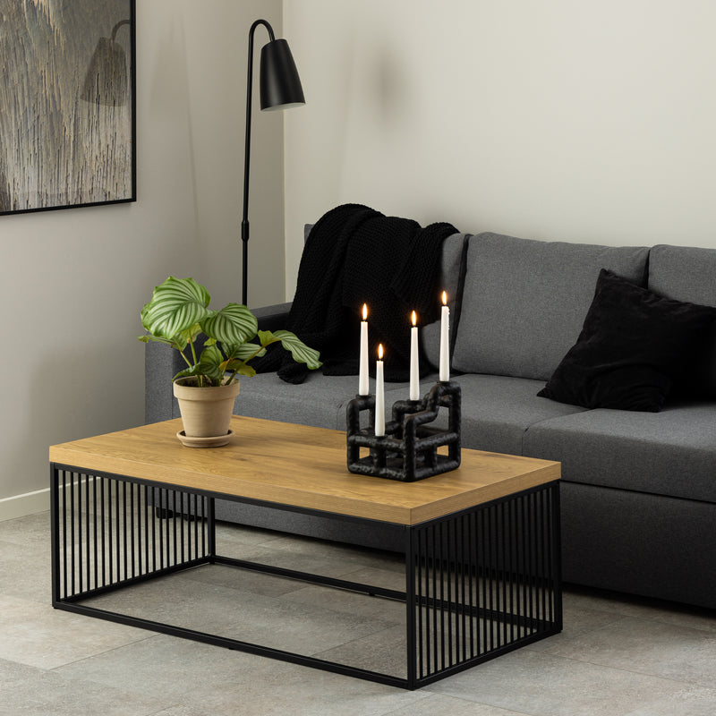 Strington Coffee Table – Black & Oak – image 3