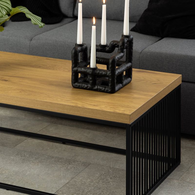 Strington Coffee Table – Black & Oak – image 4