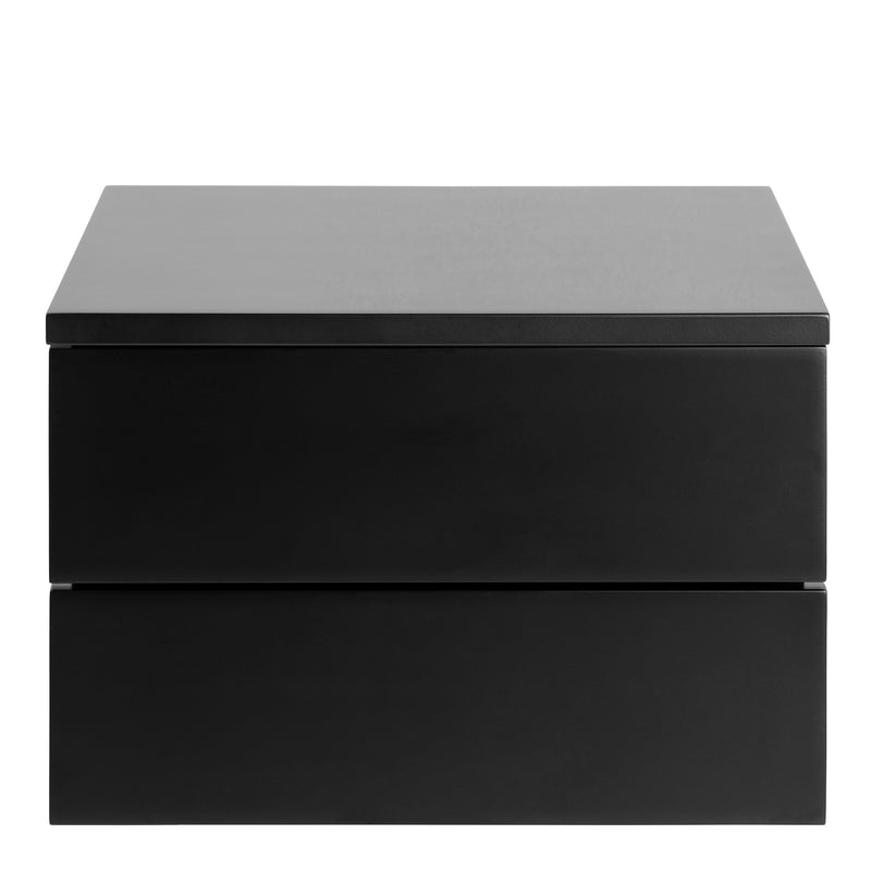 Avignon Bedside Table with 2 Drawers – Black – image 2