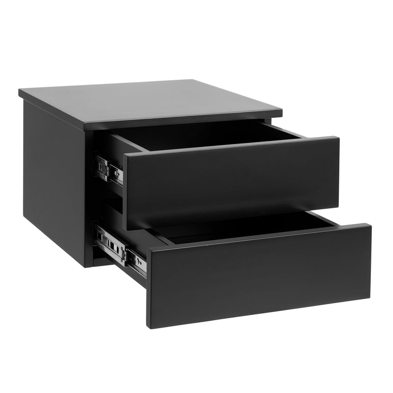Avignon Bedside Table with 2 Drawers – Black – image 4