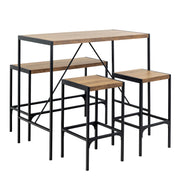 Bahamas Bar Table Set in Black and Oak – image 1