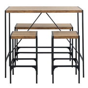 Bahamas Bar Table Set in Black and Oak – image 2