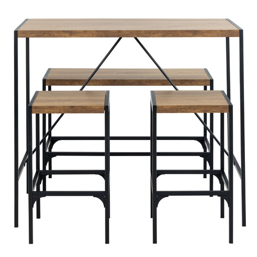 Bahamas Bar Table Set in Black and Oak – image 2