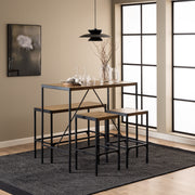 Bahamas Bar Table Set in Black and Oak – image 4