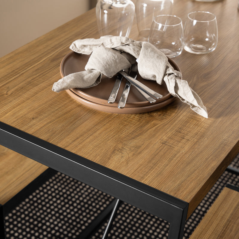 Bahamas Bar Table Set in Black and Oak – image 5