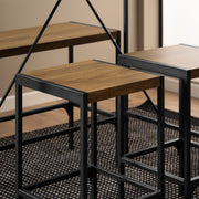 Bahamas Bar Table Set in Black and Oak – image 6