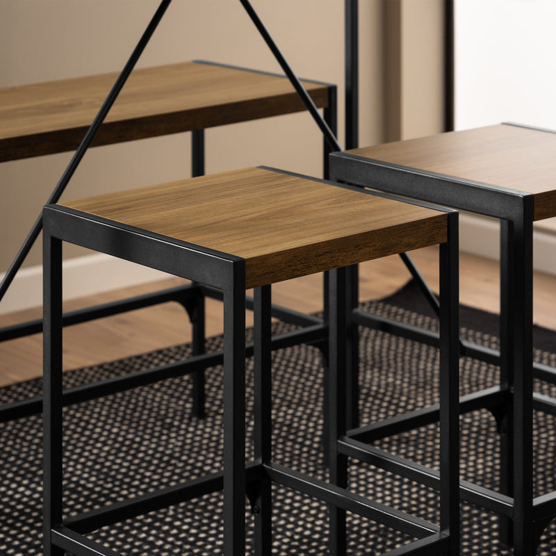 Bahamas Bar Table Set in Black and Oak – image 6
