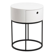 Polo Round Bedside Table – White & Black – image 1