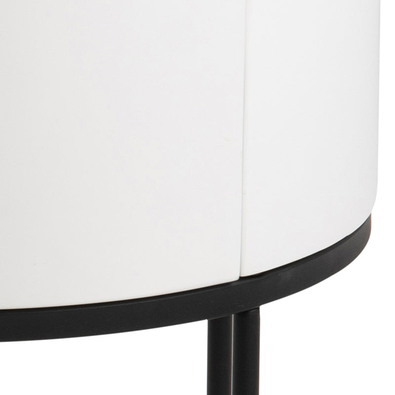 Polo Round Bedside Table – White & Black – image 7