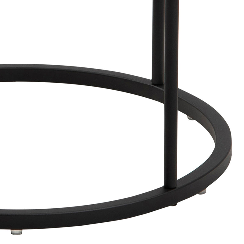 Polo Round Bedside Table – White & Black – image 8