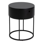 Polo Round Bedside Table – Black – image 1