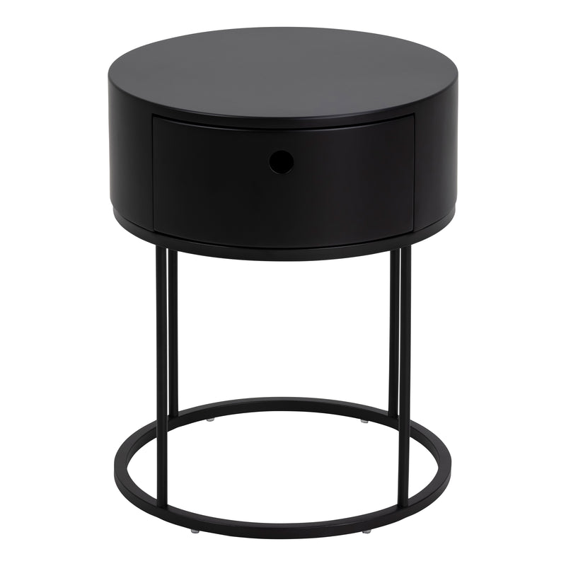 Polo Round Bedside Table – Black – image 2