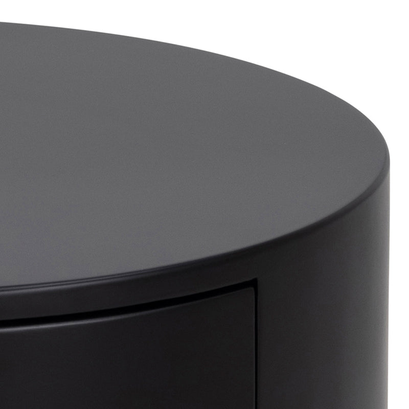 Polo Round Bedside Table – Black – image 5