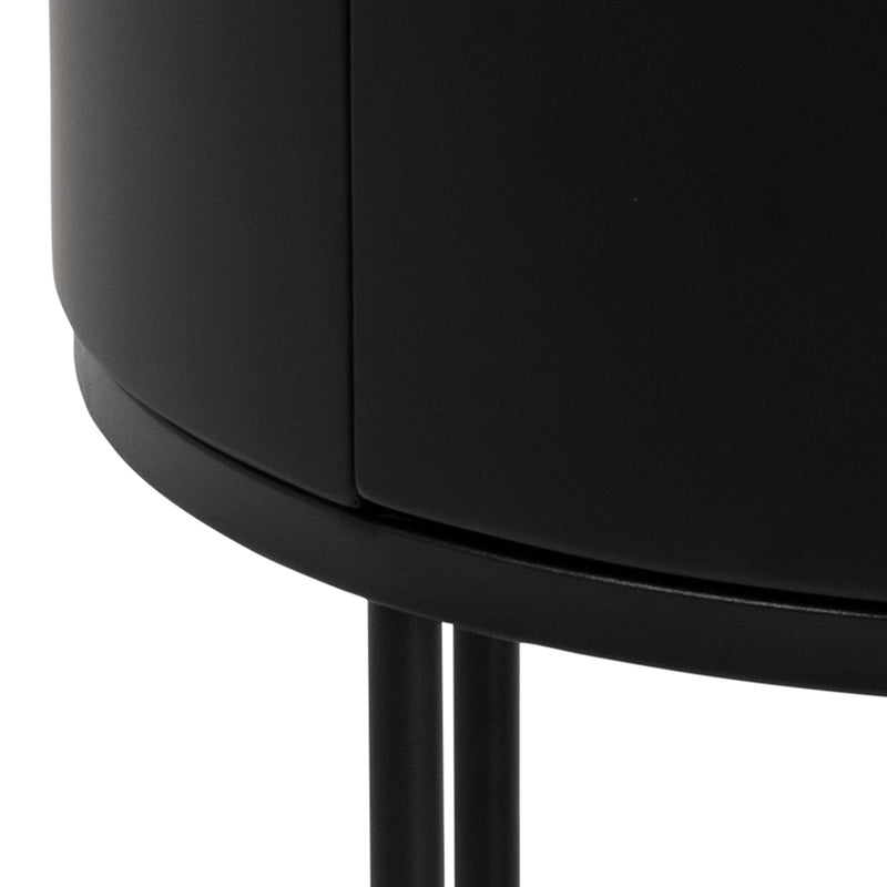 Polo Round Bedside Table – Black – image 7
