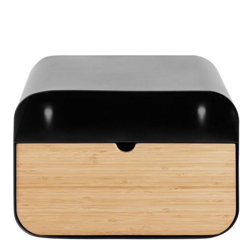 Joliet Wallmounted Bedside Table in Black and Bamboo – image 2