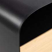 Joliet Wallmounted Bedside Table in Black and Bamboo – image 6
