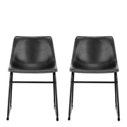 I_Oregon Dining Chair with Stitching, Set of 2. – Black – image 2
