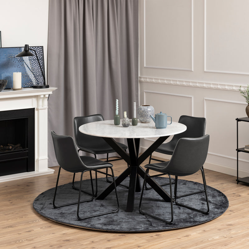 I_Oregon Dining Chair with Stitching, Set of 2. – Black – image 4