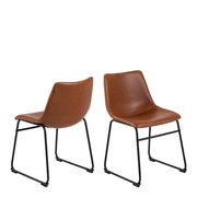 I_Oregon Dining Chair with Stitching, Set of 2. – Brown – image 1