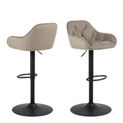 Brooke Swivel Bar Stool with Height Adjustable Function Set of 2 – Beige – image 1