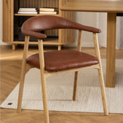 Addi Dining Chair With Armrest in PU Retro Brandy Set of 2 – image 4