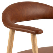 Addi Dining Chair With Armrest in PU Retro Brandy Set of 2 – image 5