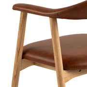Addi Dining Chair With Armrest in PU Retro Brandy Set of 2 – image 6