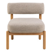 Burley Lounge Chair in Beige Fabric and Oak – image 2