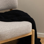 Burley Lounge Chair in Beige Fabric and Oak – image 5