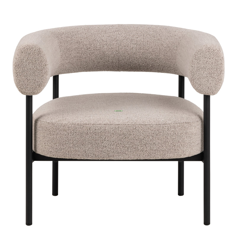 Oakfield Lounge Chair in Beige Fabic with Black Legs – image 2