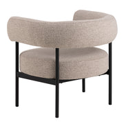 Oakfield Lounge Chair in Beige Fabic with Black Legs – image 3