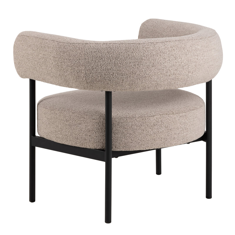 Oakfield Lounge Chair in Beige Fabic with Black Legs – image 3