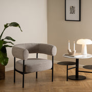 Oakfield Lounge Chair in Beige Fabic with Black Legs – image 4