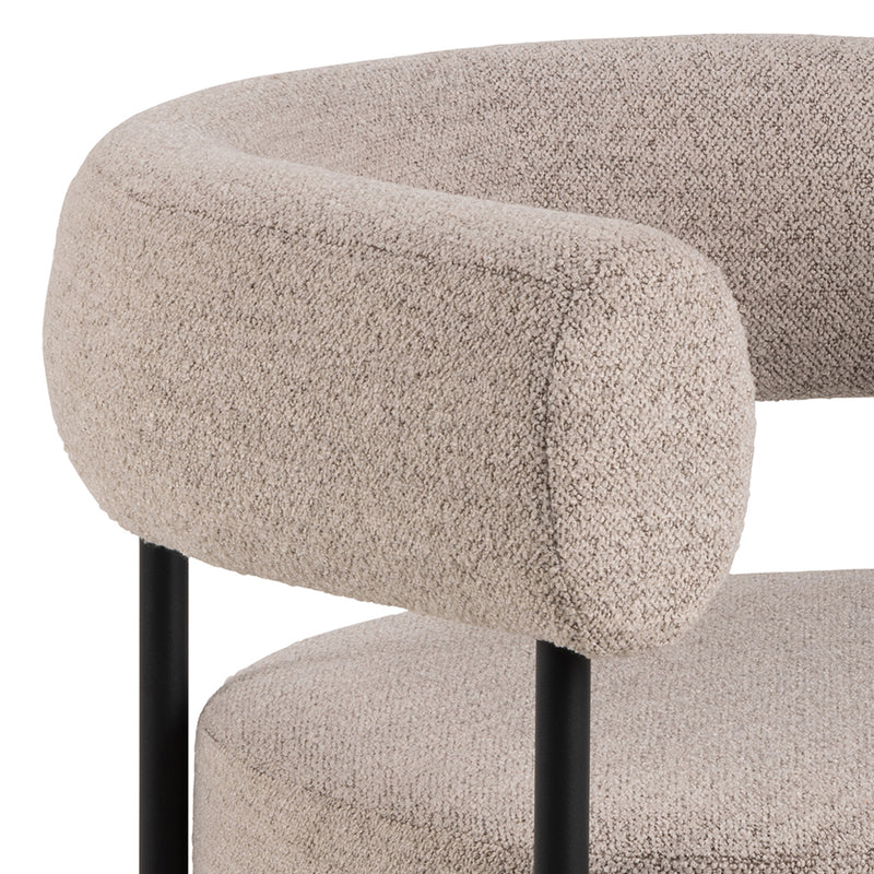 Oakfield Lounge Chair in Beige Fabic with Black Legs – image 6