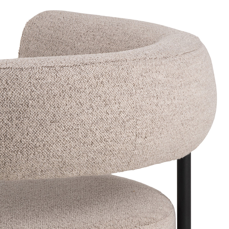 Oakfield Lounge Chair in Beige Fabic with Black Legs – image 7