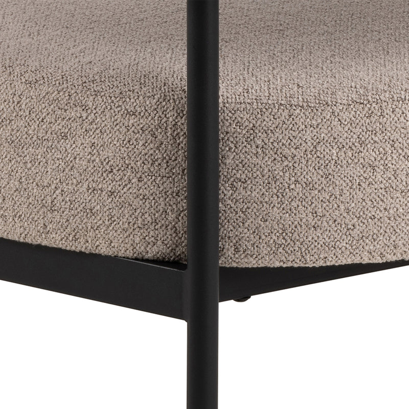 Oakfield Lounge Chair in Beige Fabic with Black Legs – image 8