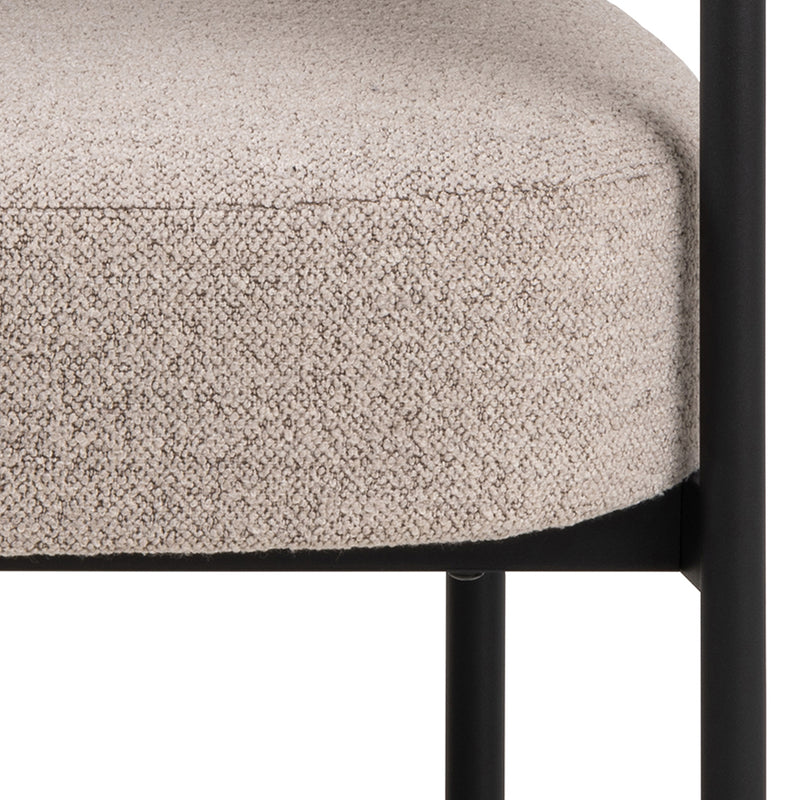 Oakfield Lounge Chair in Beige Fabic with Black Legs – image 9