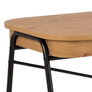 Blueton Office Desk with 2 Drawers in Black and Oak – image 10