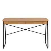 Blueton Office Desk with 2 Drawers in Black and Oak – image 2